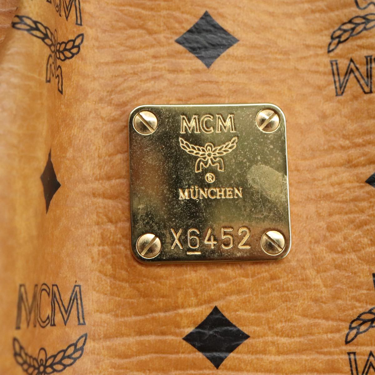 MCM Visetos Brown Canvas Tote Bag (Pre-Owned)