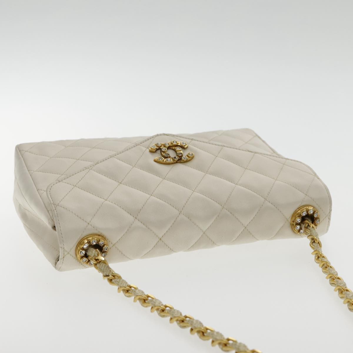 Chanel Single Flap Beige Leather Shoulder Bag (Pre-Owned)