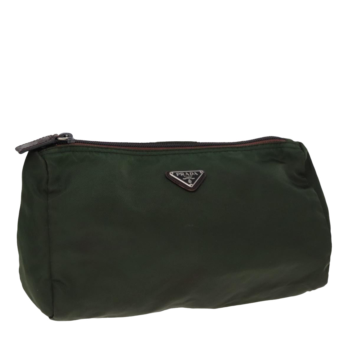 Prada Khaki Synthetic Clutch Bag (Pre-Owned)