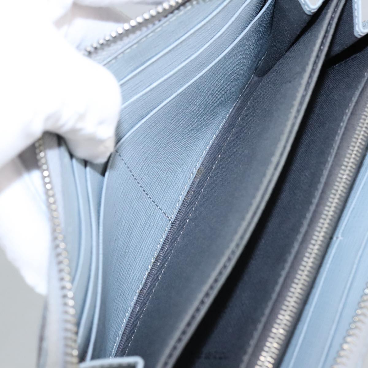 Fendi Continental Blue Leather Wallet  (Pre-Owned)