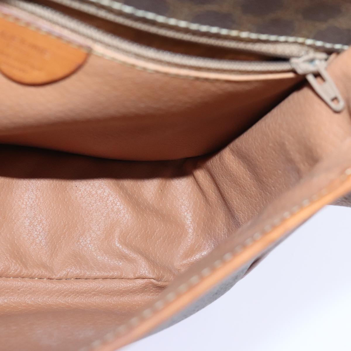 Céline Triomphe Vintage Brown Canvas Shoulder Bag (Pre-Owned)