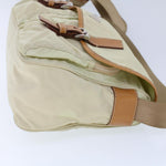 Prada Tessuto Ecru Synthetic Shoulder Bag (Pre-Owned)