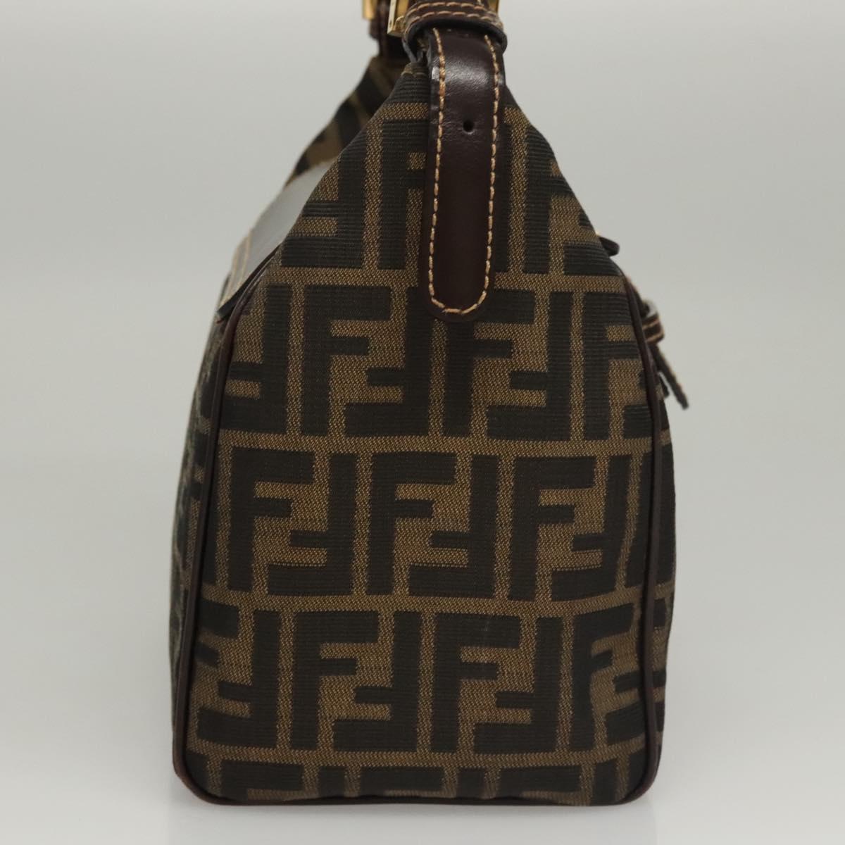 Fendi Zucca Brown Canvas Shoulder Bag (Pre-Owned)