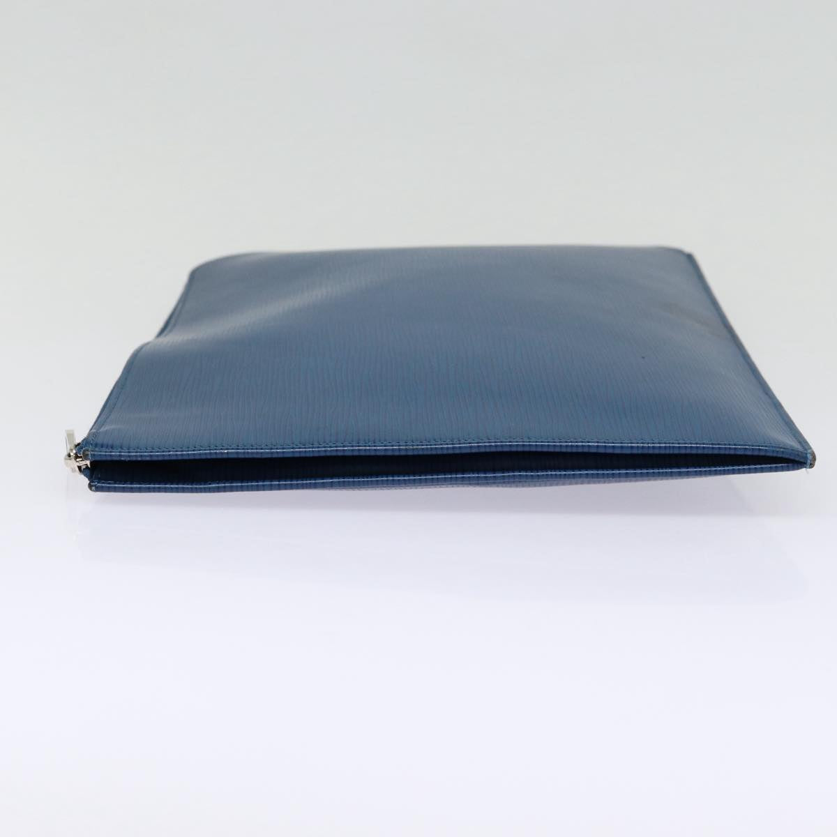 Louis Vuitton Pochette Jour Blue Leather Clutch Bag (Pre-Owned)
