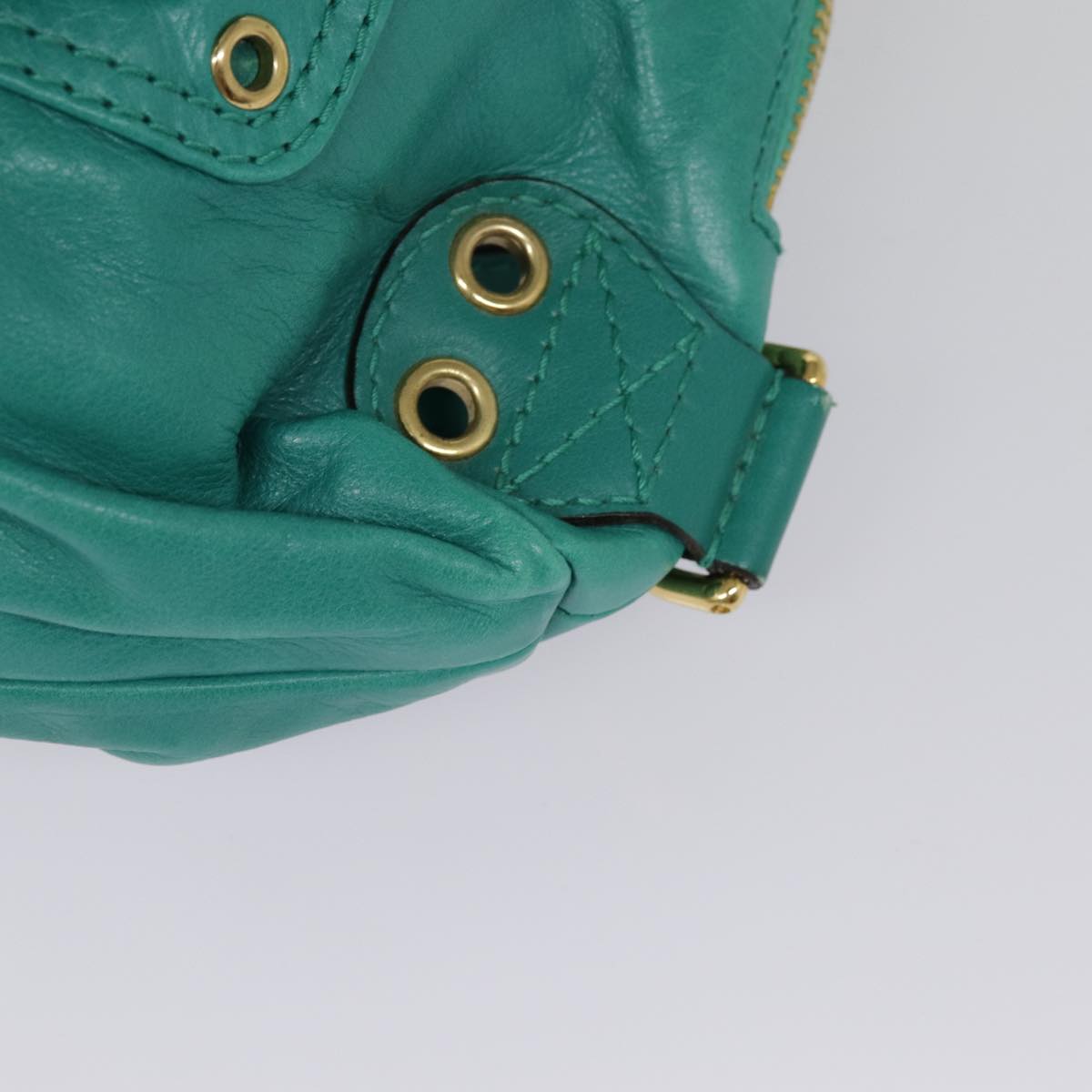 Gucci Green Leather Backpack Bag (Pre-Owned)
