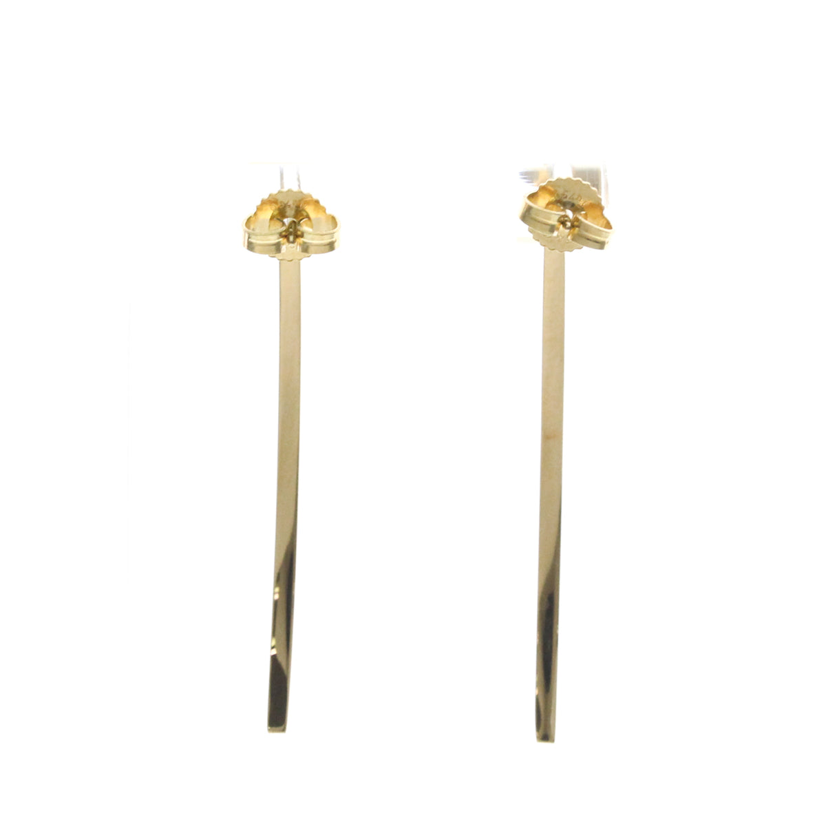 Tiffany & Co. T Wire Bar 18K Yellow Gold Gold Yellow_Gold Earrings Jewelry (Pre-Owned)