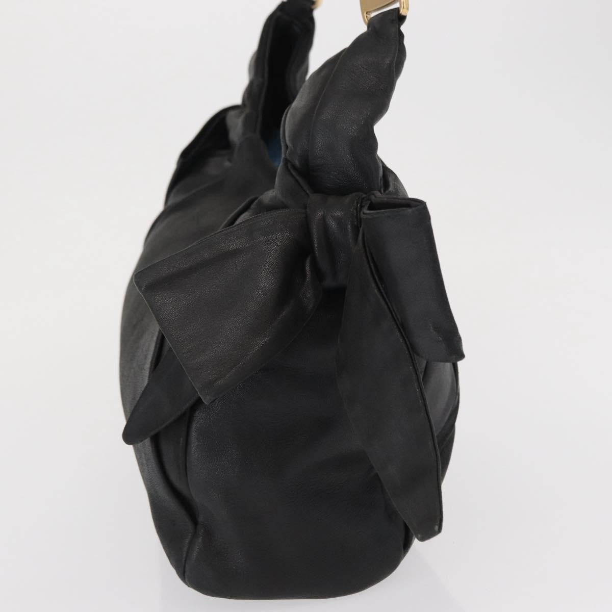 Salvatore Ferragamo Vintage Leather Black Leather Tote Bag Bag (Pre-Owned)