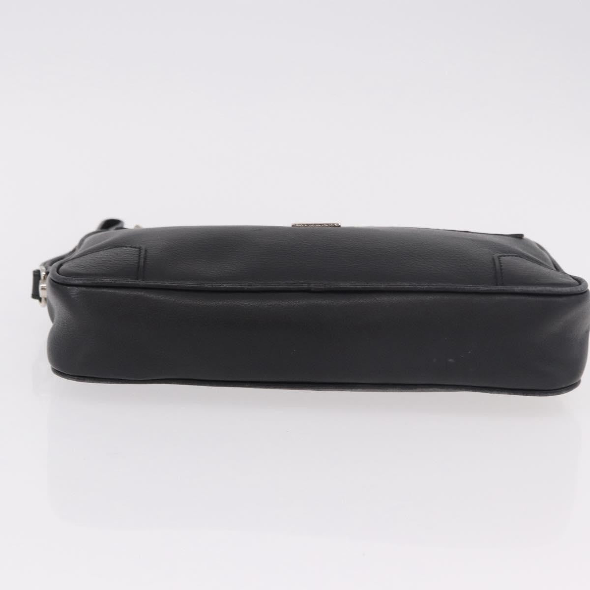 Celine Vintage Zip Wristlet Clutch Leather Black Leather Clutche & Pouche Bag (Pre-Owned)