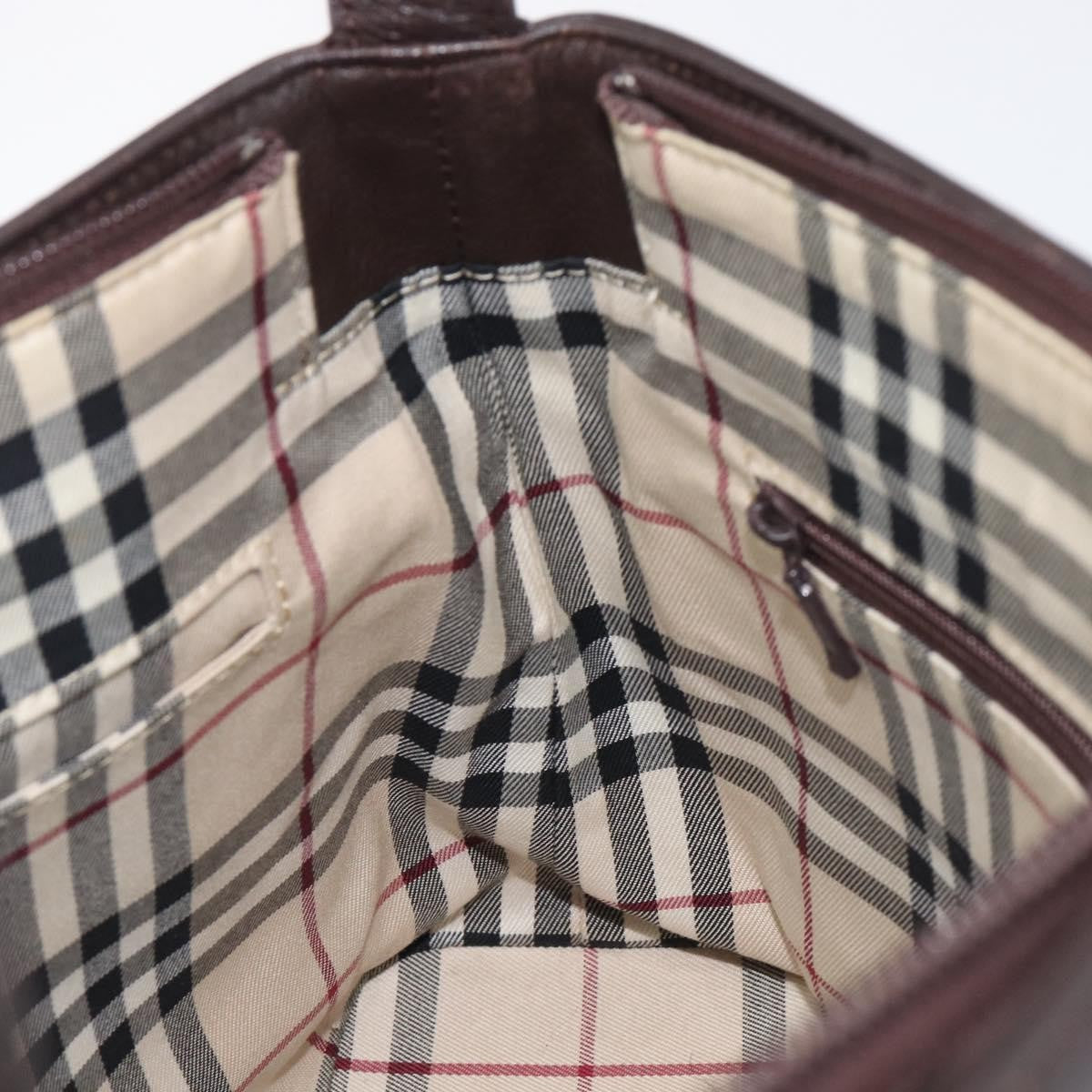 Burberry Shoulder Bag Leather Brown Leather Shoulder Bag Bag (Pre-Owned)