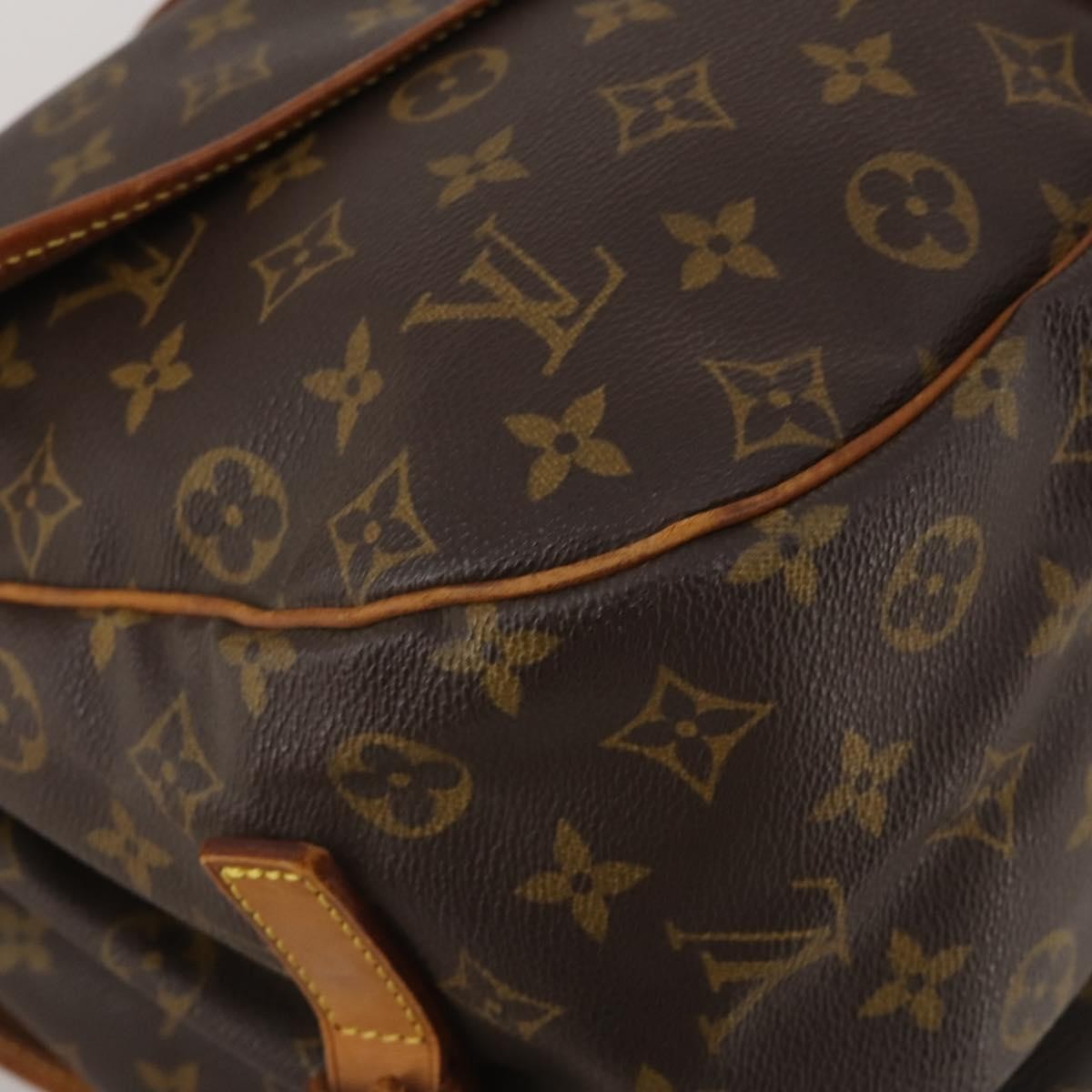 Louis Vuitton Saumur Monogram Canvas Brown Canvas Handbag (Pre-Owned)