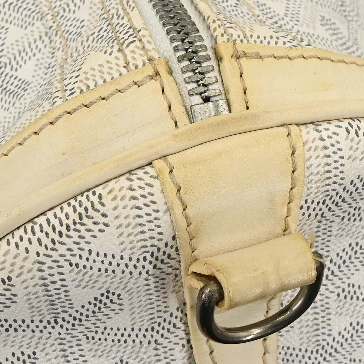 Goyard Croisiere Coated Canvas White Canvas Travel Bag Bag (Pre-Owned)
