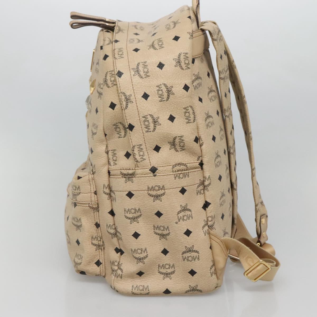 MCM Visetos Beige Canvas Backpack Bag (Pre-Owned)