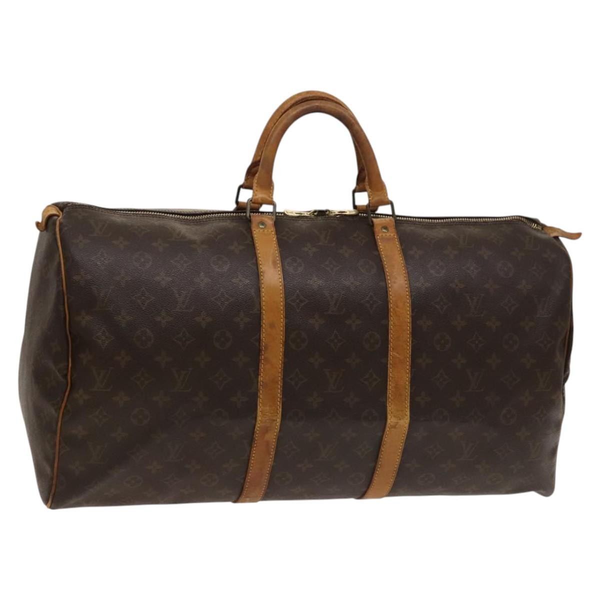 Louis Vuitton Keepall Monogram Canvas Brown Canvas Travel Bag Bag (Pre-Owned)