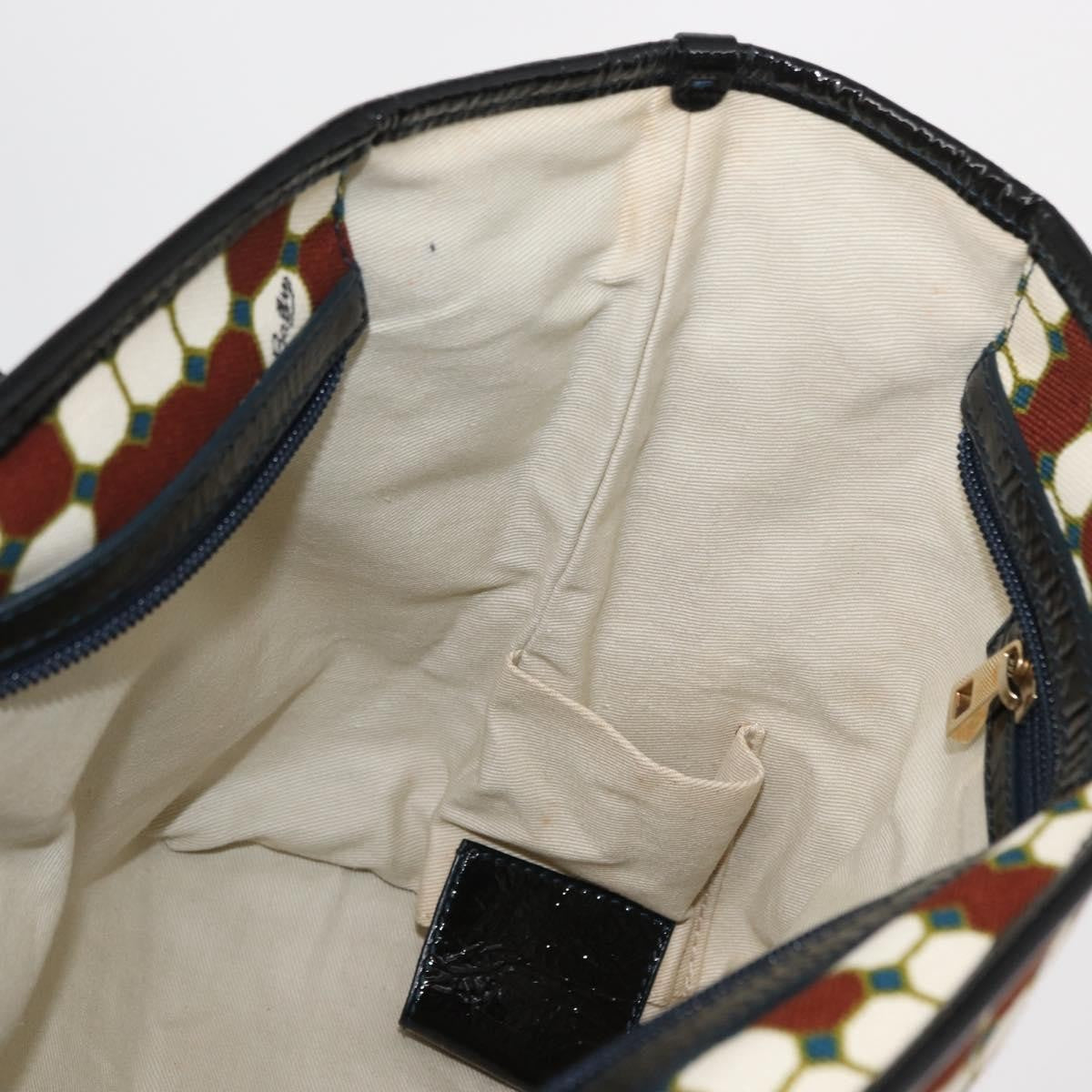 Bally Vintage Canvas Brown Canvas Handbag (Pre-Owned)