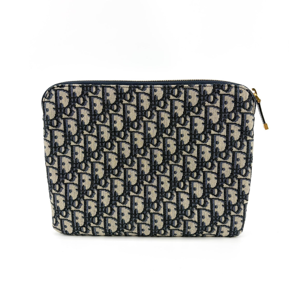 Christian Dior Travel Kit Oblique Canvas Beige Canvas Toiletry Case Accessory (Pre-Owned)