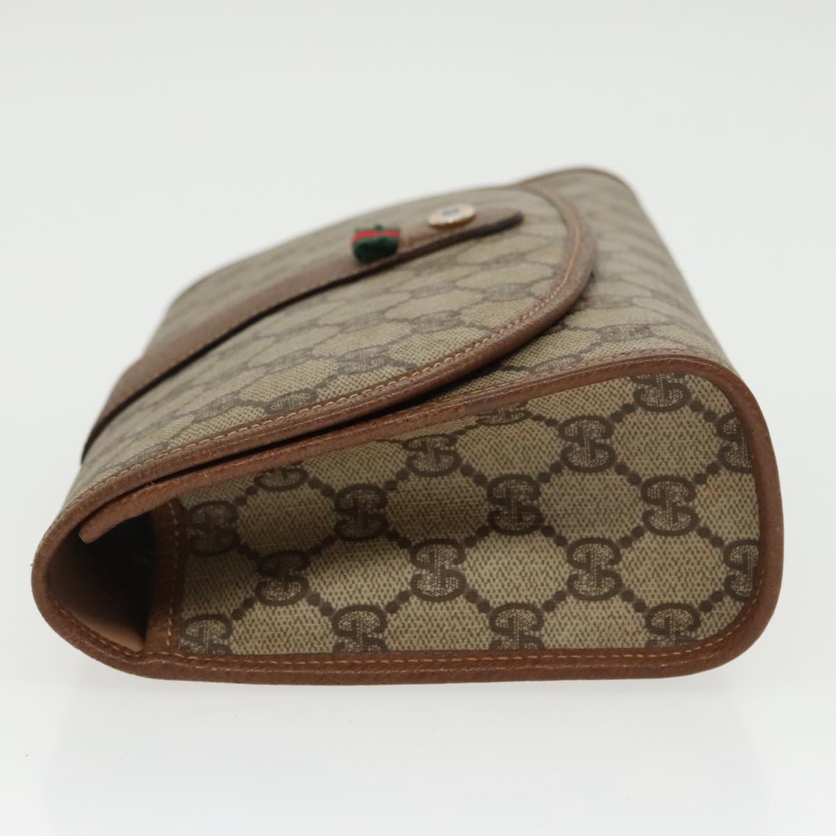 Gucci Gg Supreme Brown Canvas Clutch Bag (Pre-Owned)
