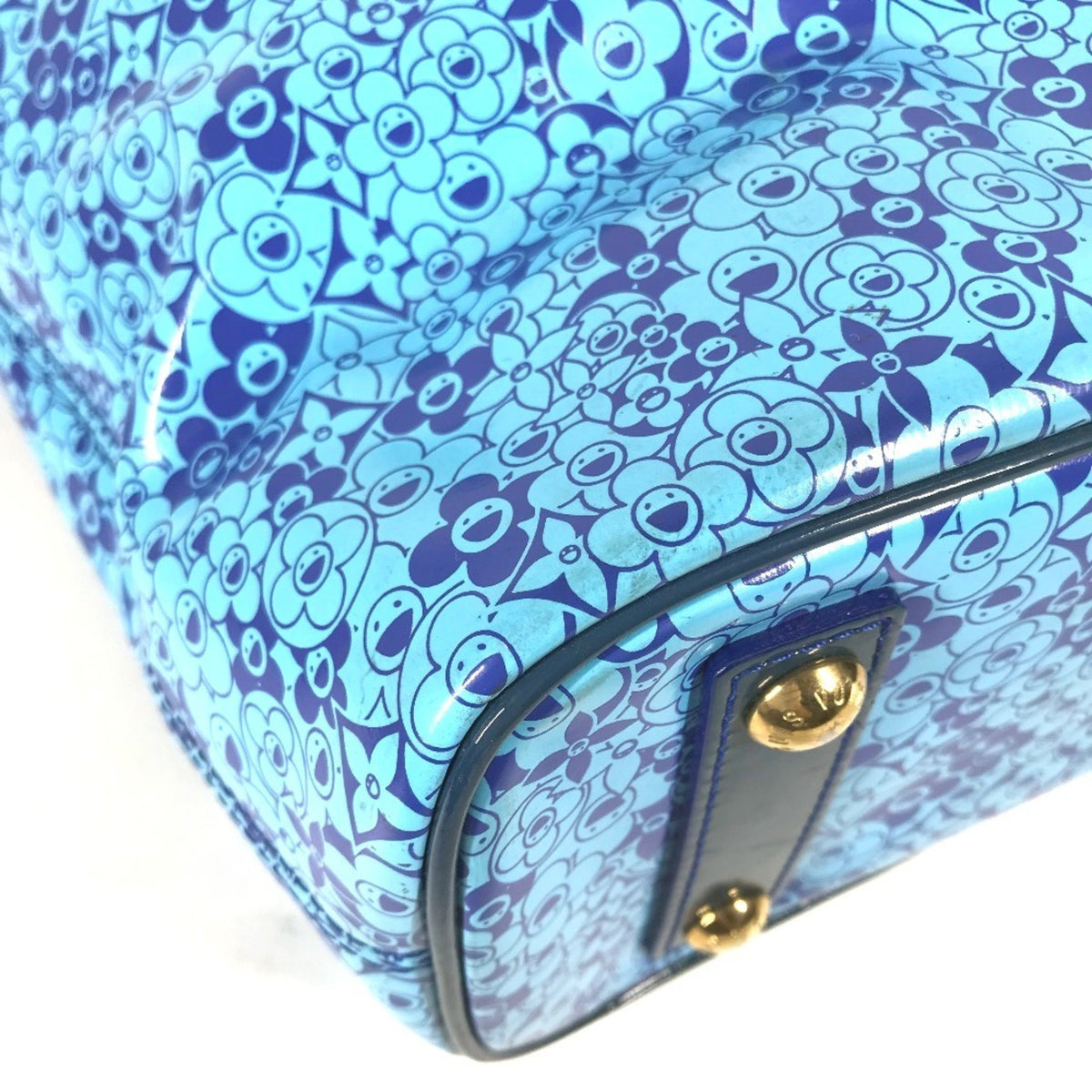 Louis Vuitton Blossom Tote Patent Leather Blue Patent_Leather Handbag (Pre-Owned)