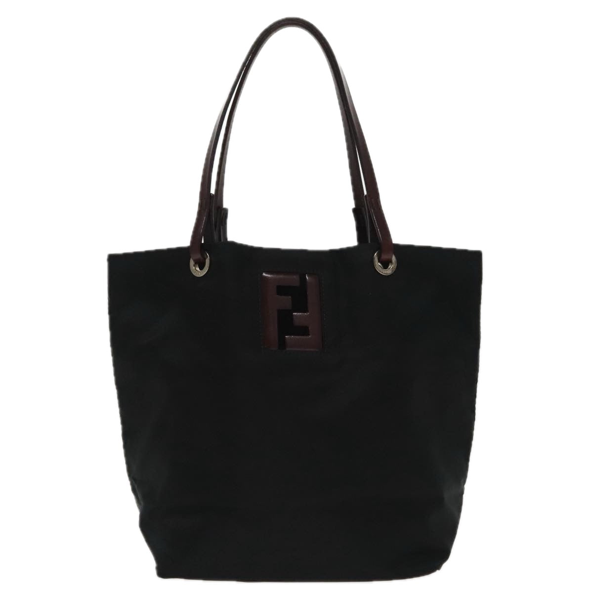 Fendi Ff Black Synthetic Handbag (Pre-Owned)