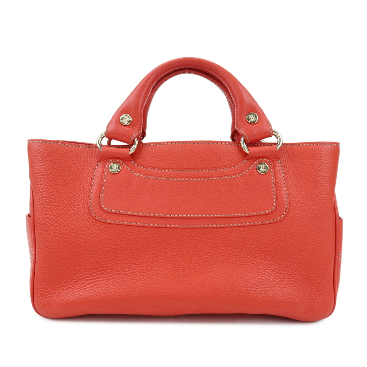 Celine Boogie Calfskin Red Leather Handbag (Pre-Owned)