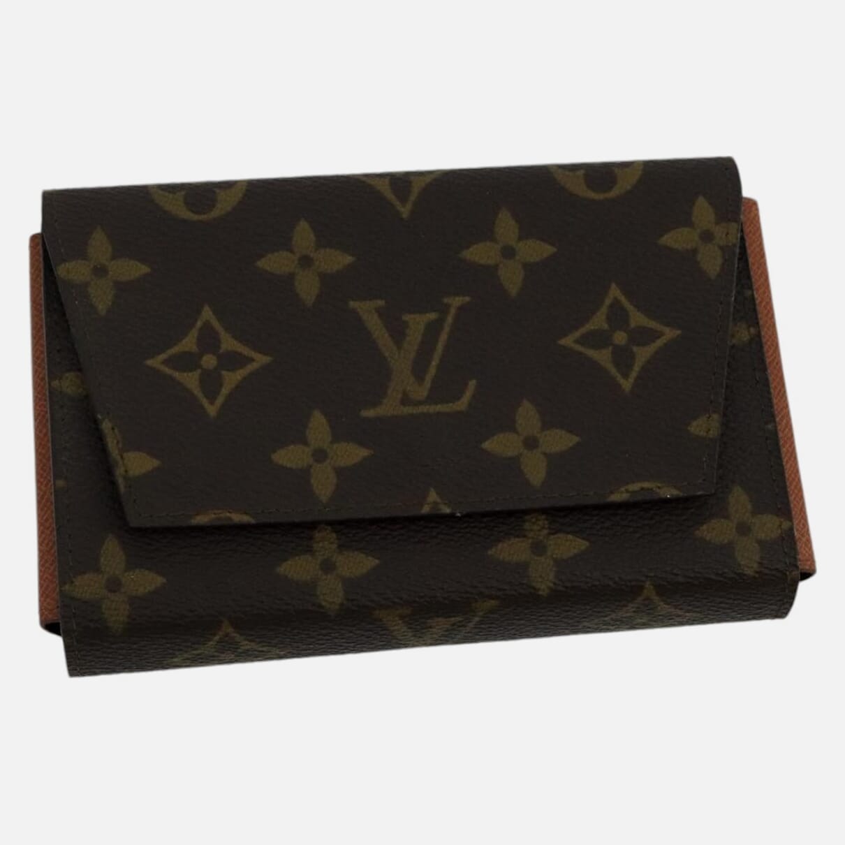 Louis Vuitton Card Case Brown Canvas Wallet  (Pre-Owned)