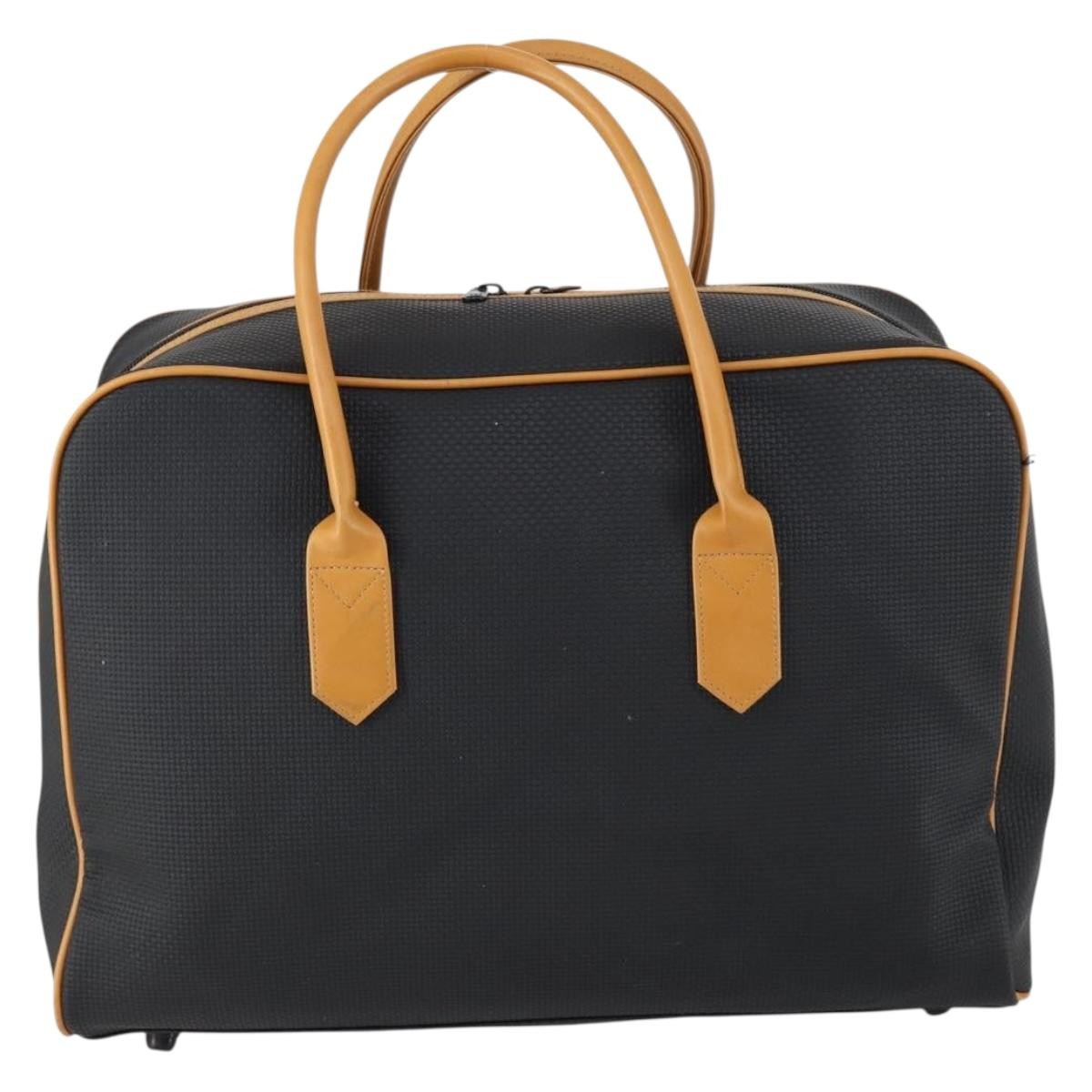 Saint Laurent Vintage Boston Pvc Leather Black Pvc Travel Bag Bag (Pre-Owned)