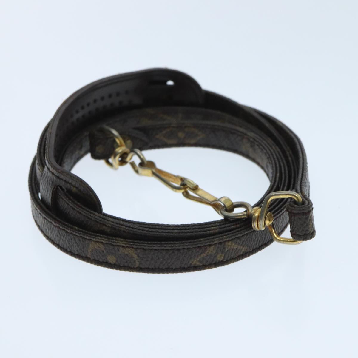 Louis Vuitton Shoulder Strap Brown Canvas Bag Jewelry (Pre-Owned)