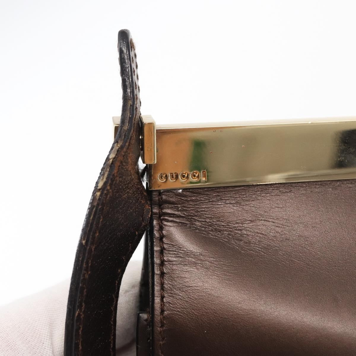 Gucci Vintage Leather Brown Leather Shoulder Bag Bag (Pre-Owned)