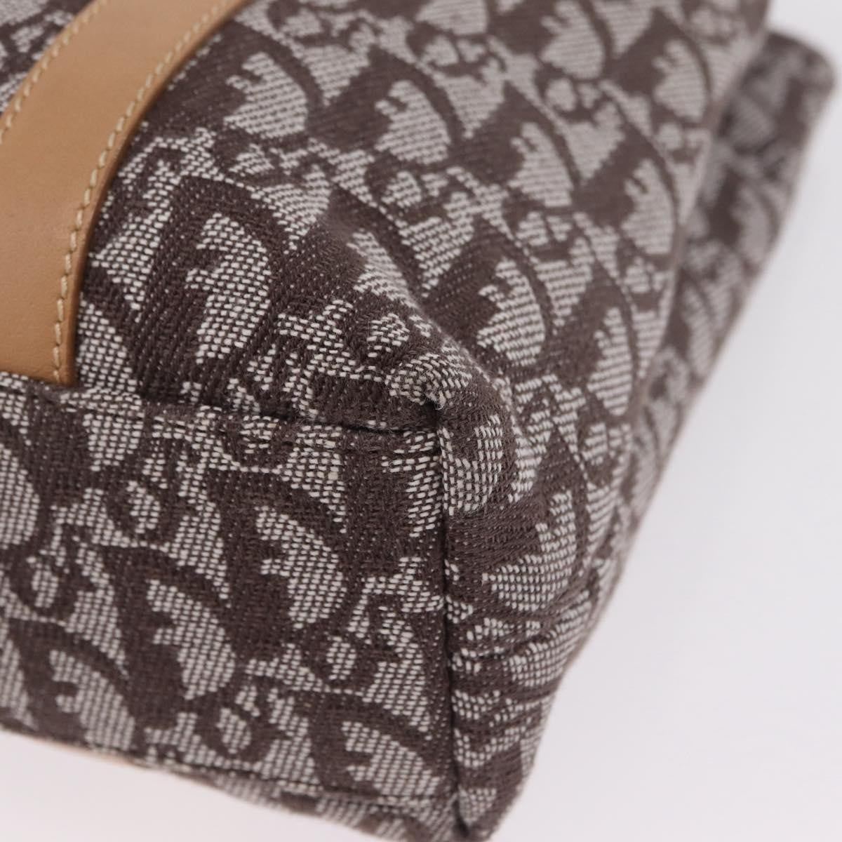 Christian Dior Vintage Open Diorissimo Canvas Brown Canvas Tote Bag Bag (Pre-Owned)