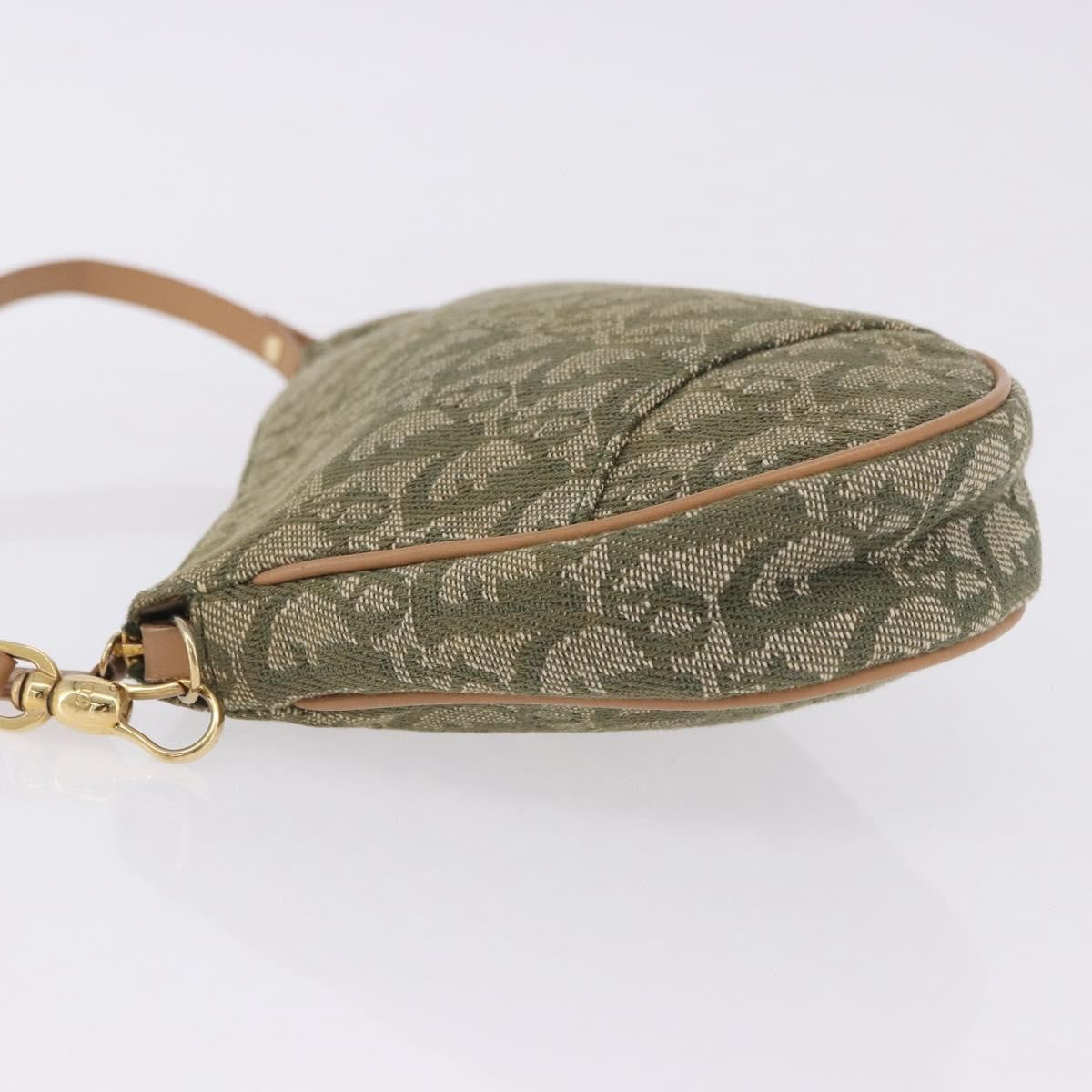 Christian Dior Saddle Canvas Khaki Canvas Handbag (Pre-Owned)