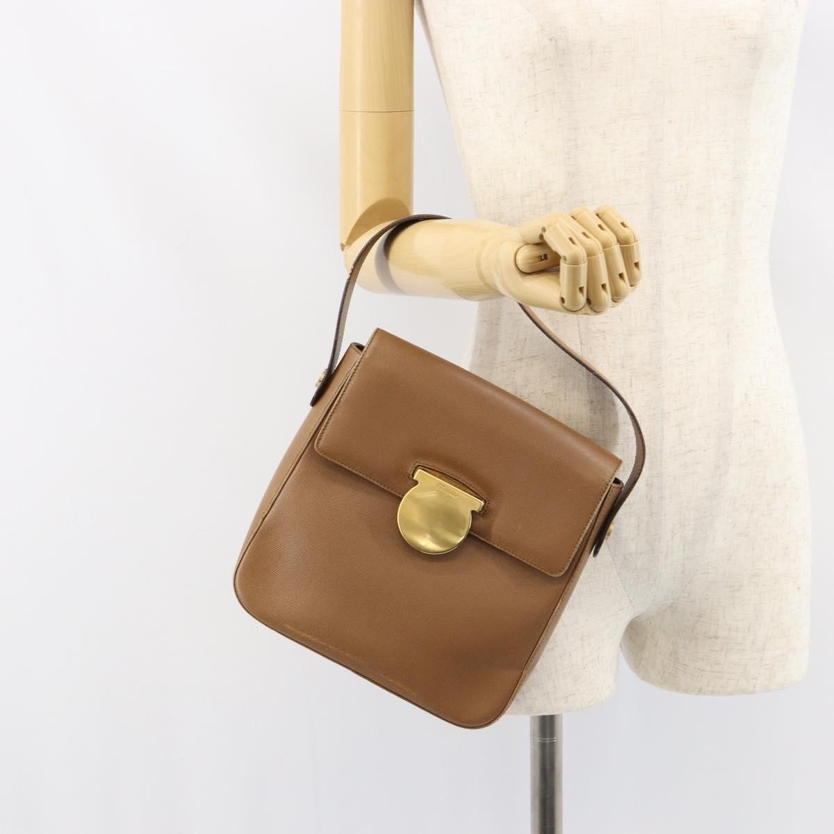 Salvatore Ferragamo Vintage Leather Brown Leather Handbag (Pre-Owned)