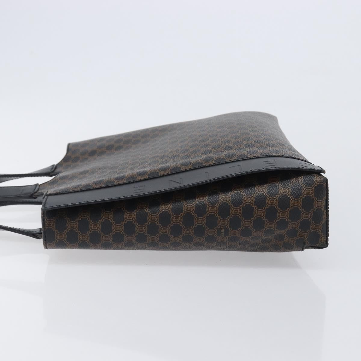 Celine Vintage Macadam Canvas And Leather Black Canvas Handbag (Pre-Owned)