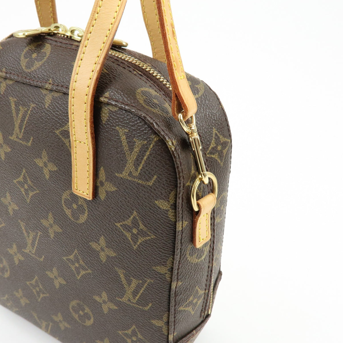 Louis Vuitton Spontini Monogram Canvas Brown Canvas Handbag (Pre-Owned)