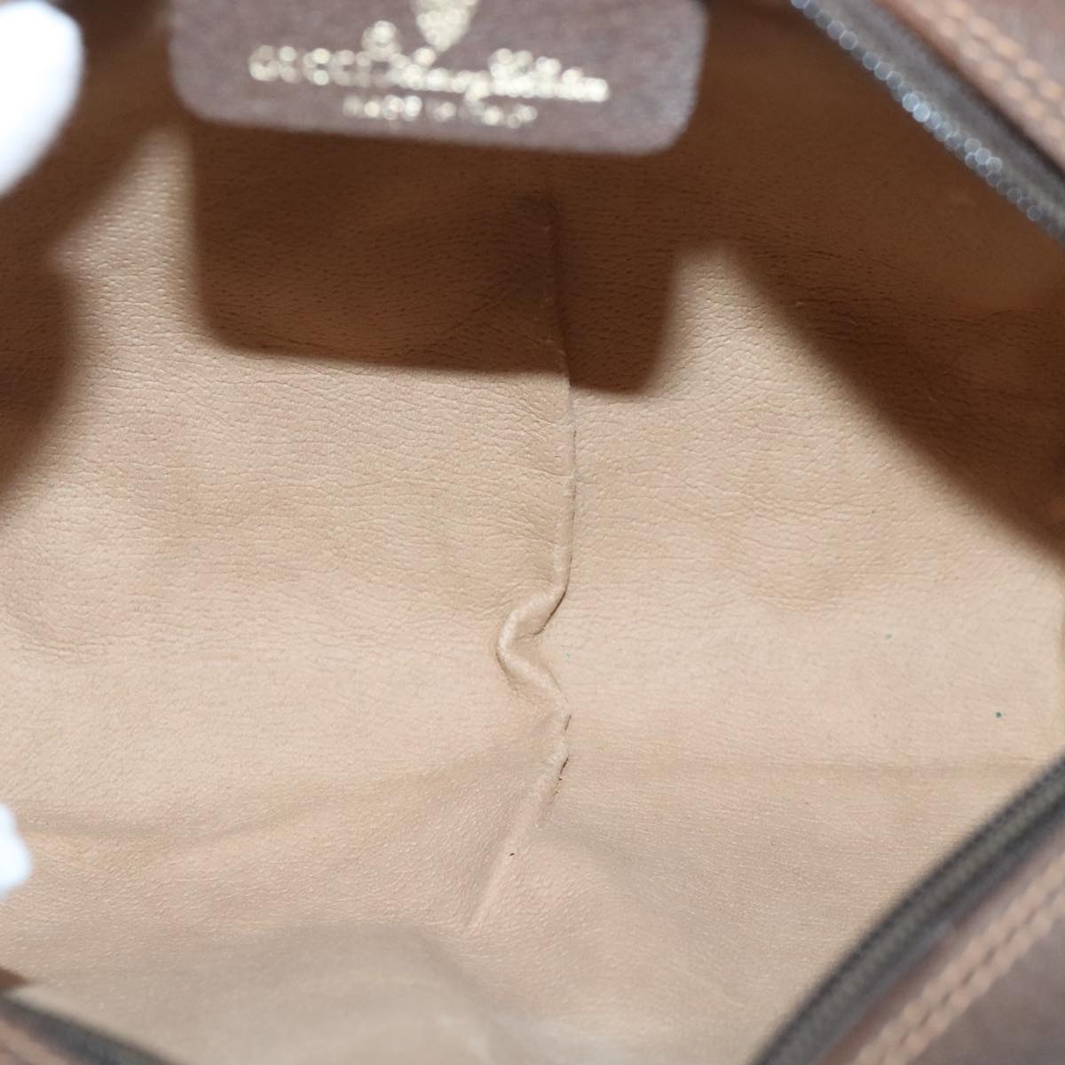 Gucci Ophidia Beige Canvas Shoulder Bag (Pre-Owned)