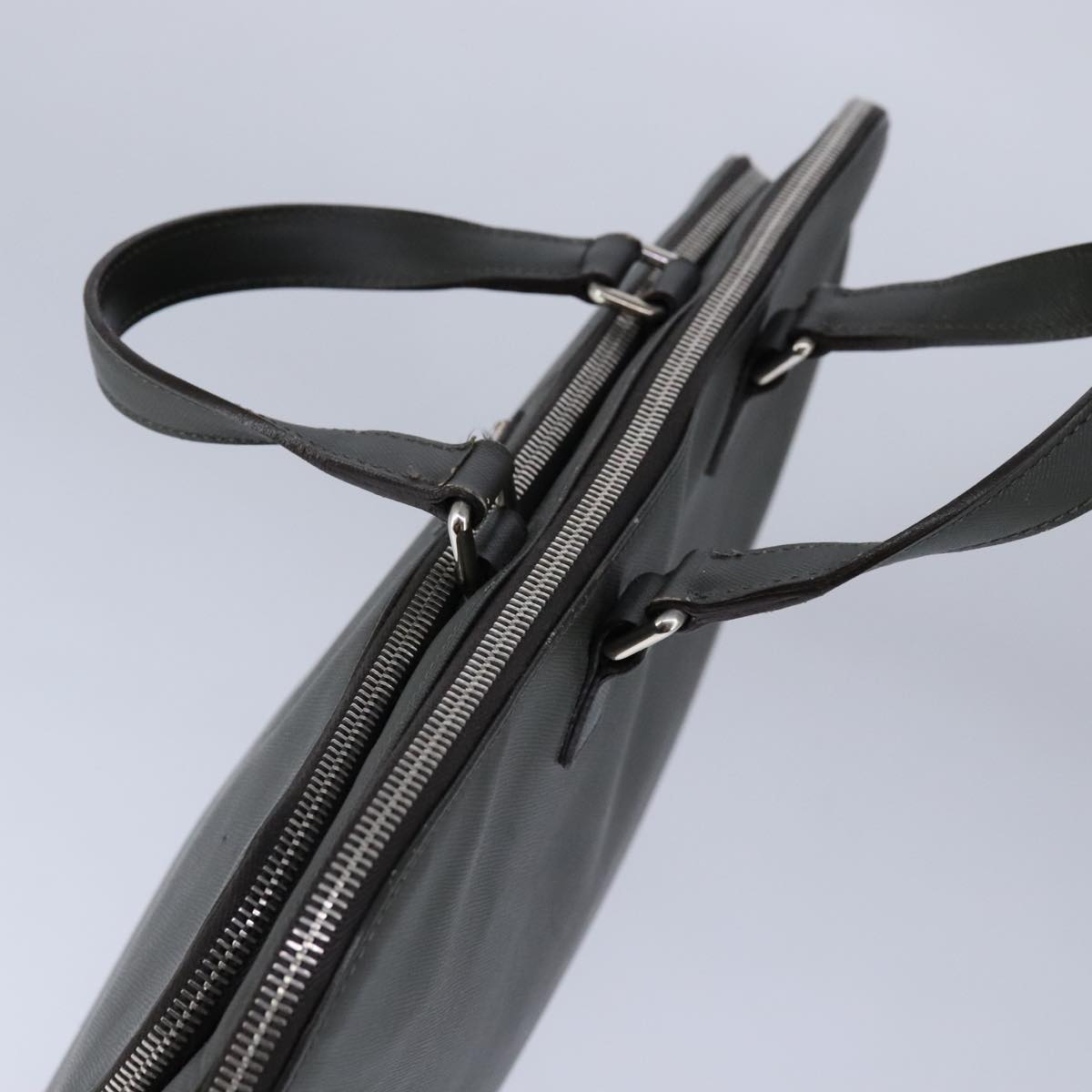 Prada Saffiano Black Leather Briefcase Bag (Pre-Owned)