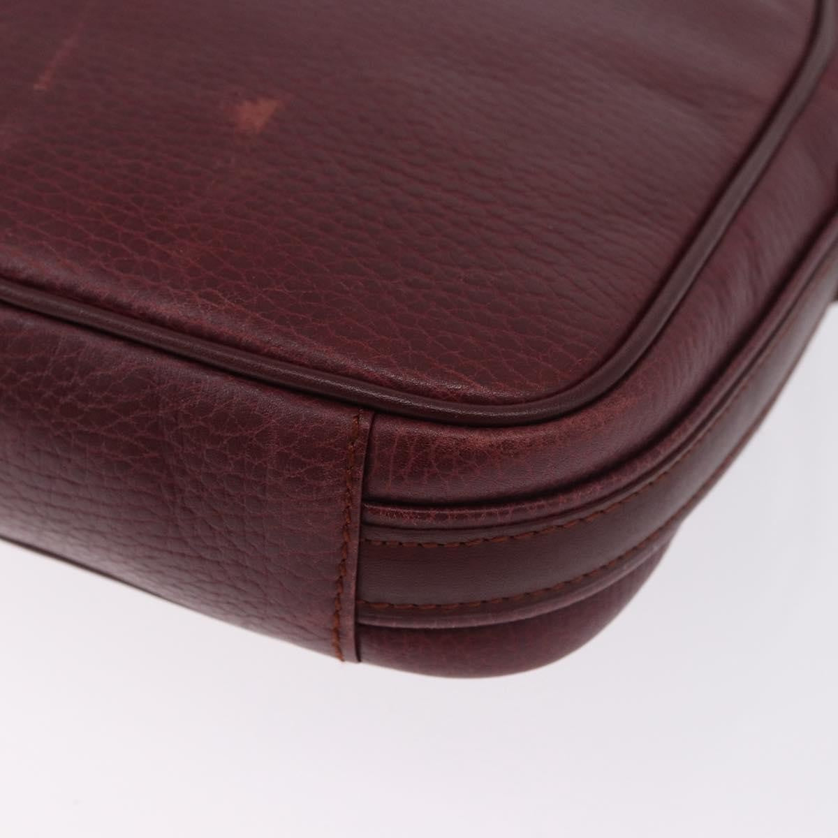 Cartier Tasseled Must De Cartier Leather Burgundy Leather Shoulder Bag Bag (Pre-Owned)