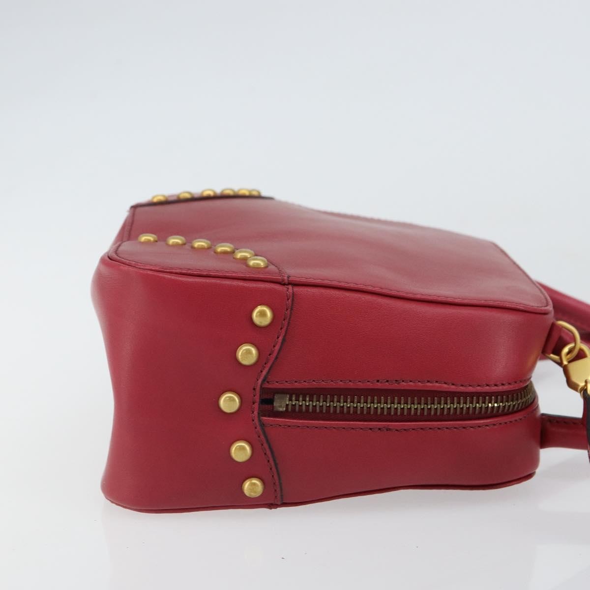 Celine Handbag Leather Red Leather Handbag (Pre-Owned)