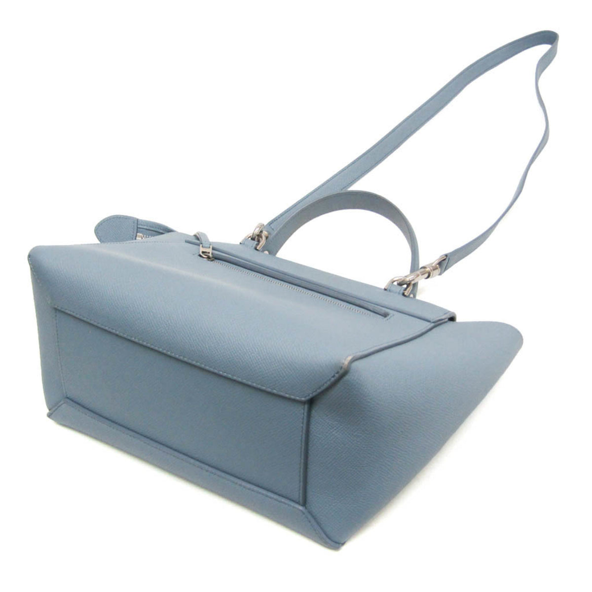Celine Belt Smooth Calfskin Blue Leather Handbag (Pre-Owned)