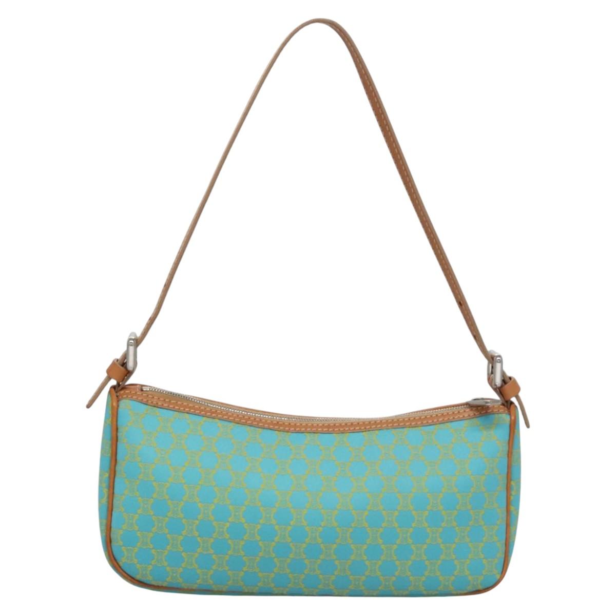 Céline Macadam Blue Canvas Clutch Bag (Pre-Owned)