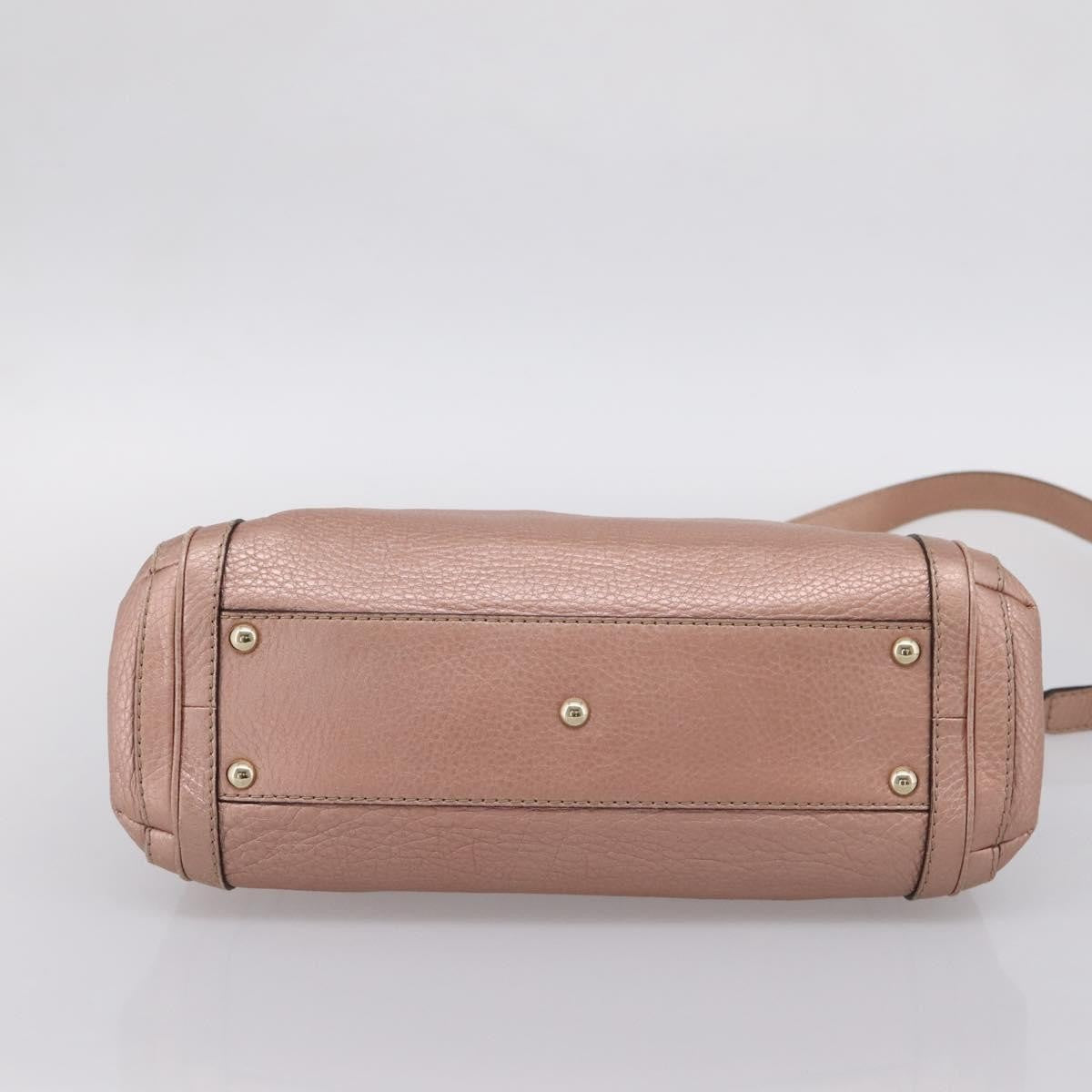 Gucci Bella Convertible Top Handle Leather Pink Leather Handbag (Pre-Owned)