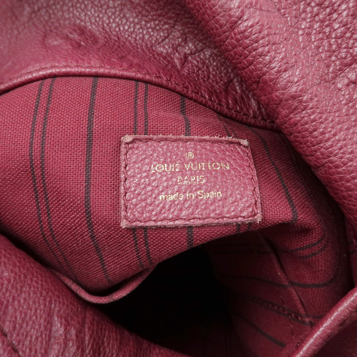 Louis Vuitton Artsy Monogram Empreinte Leather Burgundy Leather Handbag (Pre-Owned)