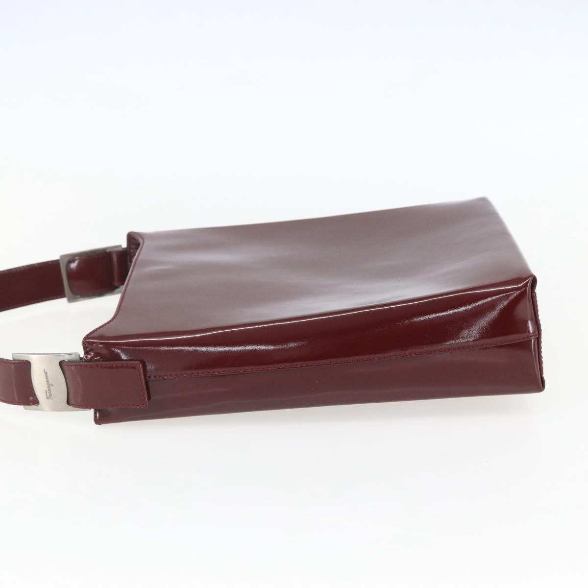 Salvatore Ferragamo Vala Patent Leather Red Patent_Leather Shoulder Bag Bag (Pre-Owned)