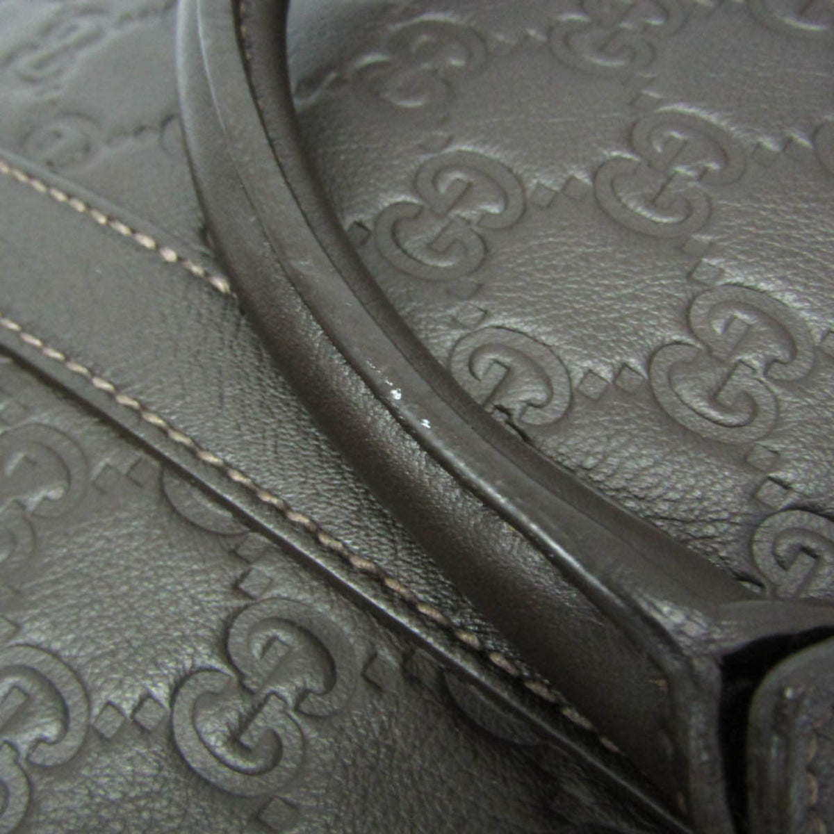 Gucci Convertible Guccissima Leather Brown Leather Briefcase Bag (Pre-Owned)