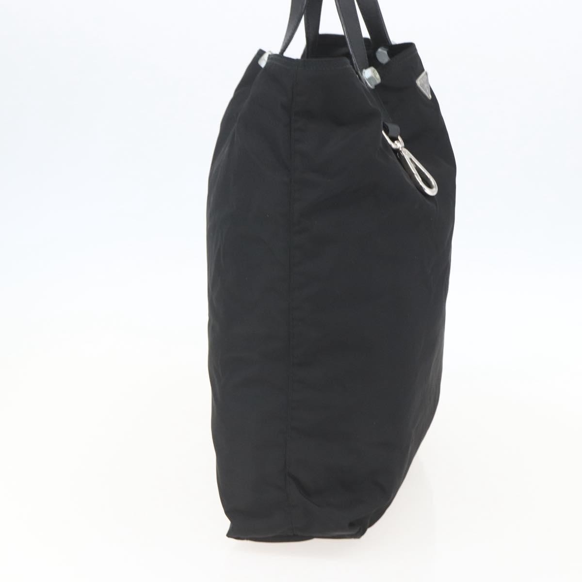 Prada Vintage Tote Tessuto Black Nylon Tote Bag Bag (Pre-Owned)