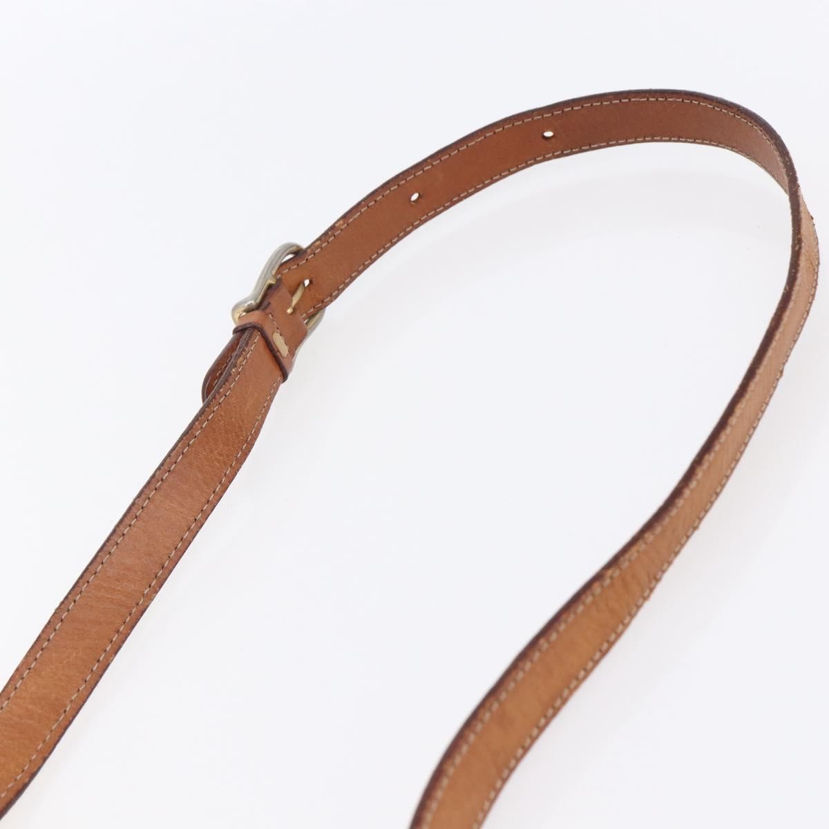 Celine Vintage Macadam Circle Logo Canvas And Leather Brown Canvas Shoulder Bag Bag (Pre-Owned)