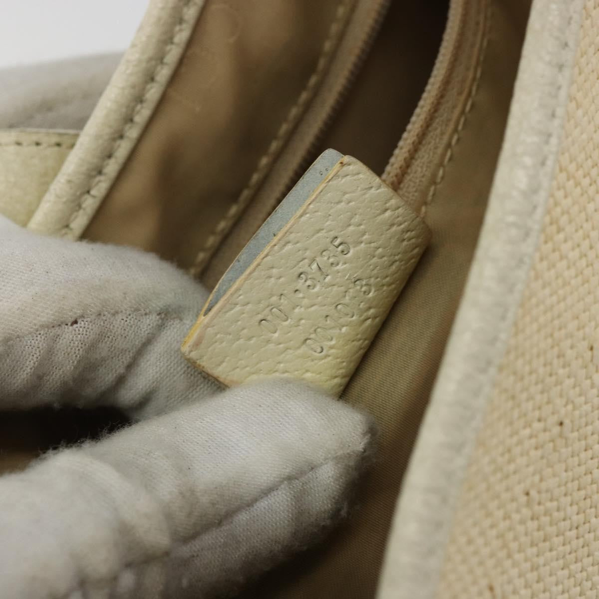 Gucci Vintage Jackie Shoulder Canvas And Leather Beige Canvas Handbag (Pre-Owned)
