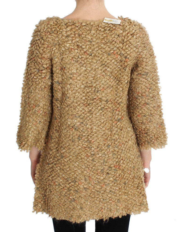 PINK MEMORIES Elegant Beige Sweatercoat Women's Cape