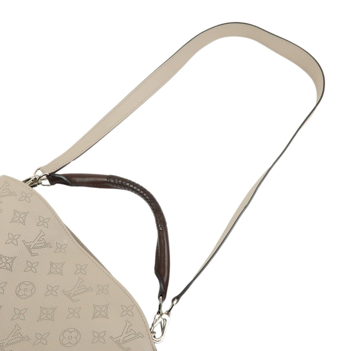 Louis Vuitton Babylone Mahina Leather Beige Leather Handbag (Pre-Owned)