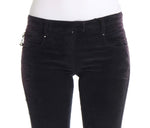 Costume National Purple Cropped Corduroys Women's Jeans