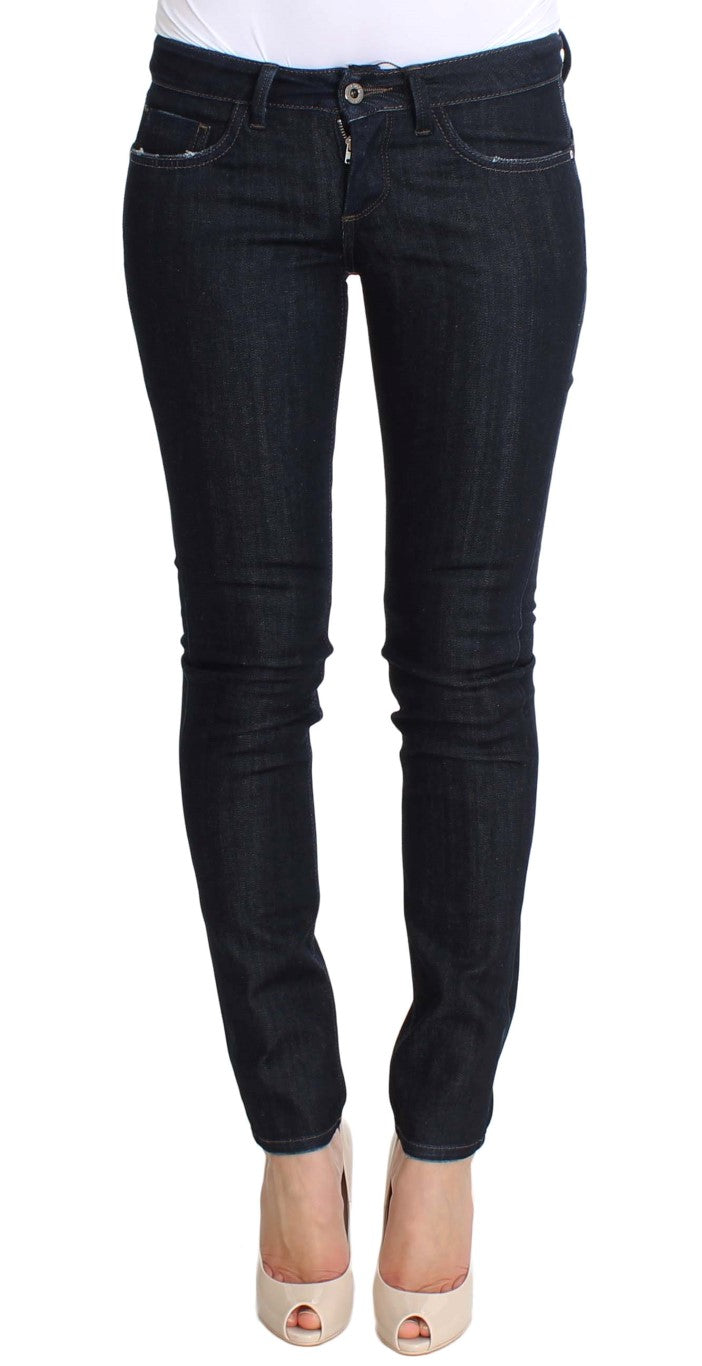 Costume National Blue Cotton Stretch Slim Fit Women's Jeans