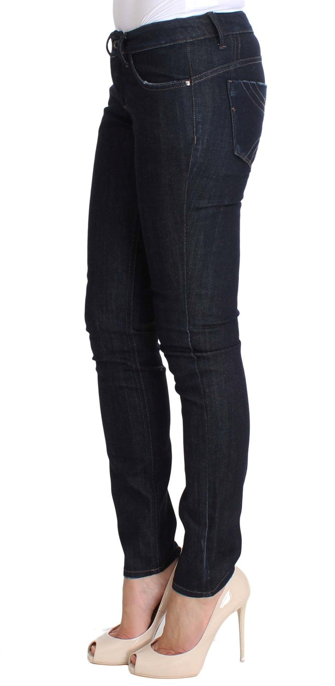 Costume National Blue Cotton Stretch Slim Fit Women's Jeans